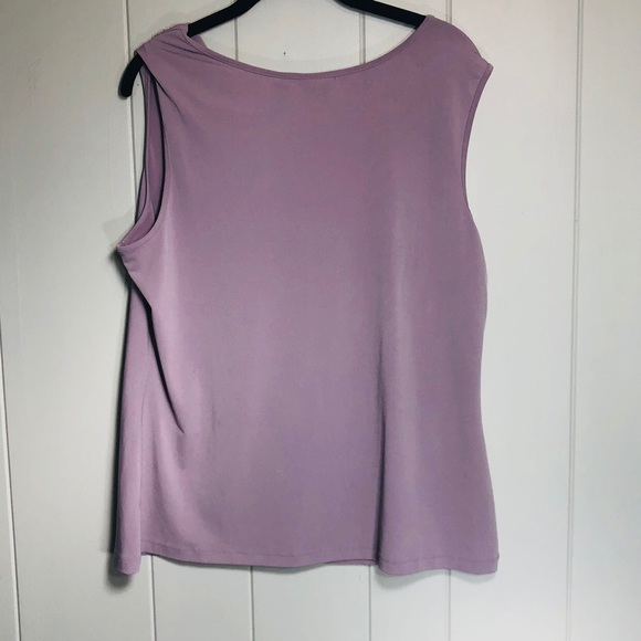 Lavender Drape Neck Shell - Picture 2 of 4